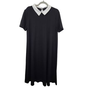 Forever 21 White Collar Black Dress Size Small